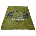 Fleece Blanket, Plush, Eagle Lake, Olive, Medium/Large