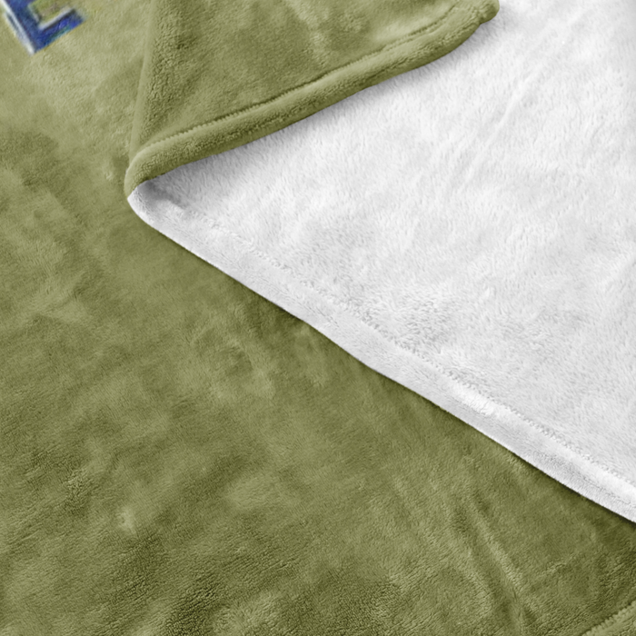 Fleece Blanket, Plush, Eagle Lake, Olive, Medium/Large