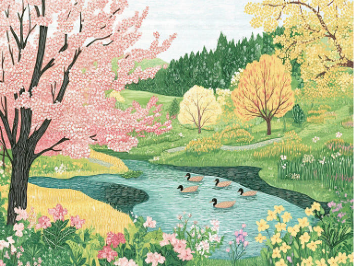 Flowing River Winds Through A Landscape