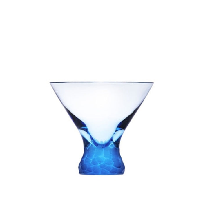 Fluent Pebbles Stemless Martini in Aquamarine by Moser