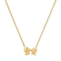 Gold Vermeil Plain Bow Necklace