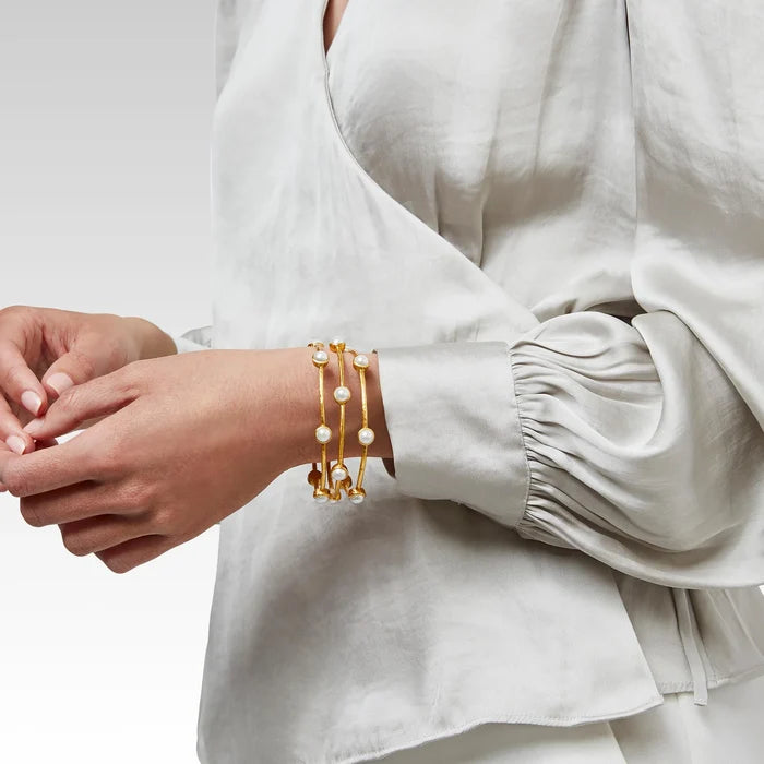 Julie Vos - Bracelet - Milano Luxe Bangle - Medium - Iridescent Melon - Findlay Rowe Designs