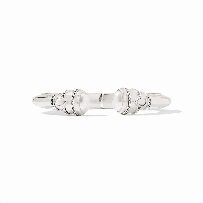 Julie Vos - Bracelet - Silver - Cannes Demi Cuff - Pearl - Findlay Rowe Designs