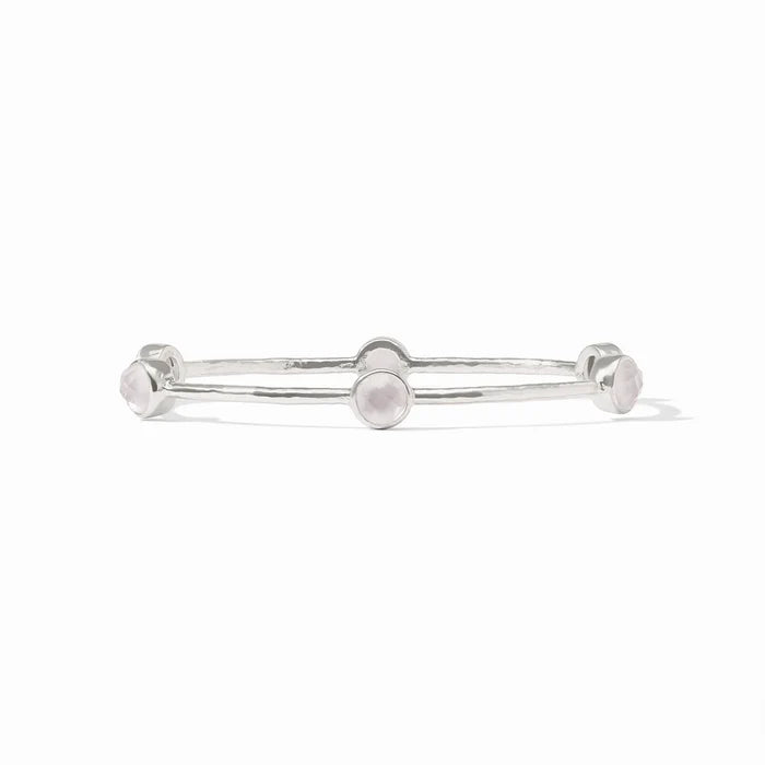 Julie Vos - Bracelet - Silver - Milano Luxe Bangle - Iridescent Clear Crystal - Medium - Findlay Rowe Designs