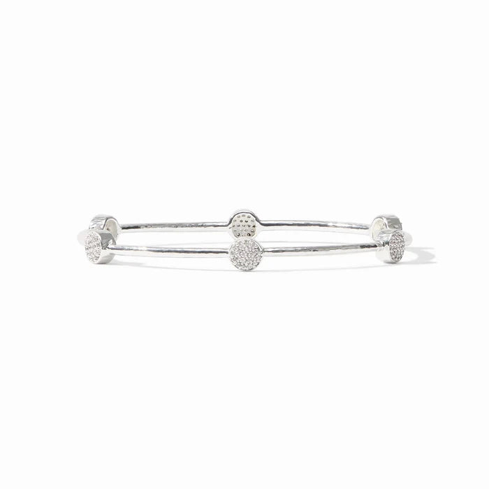 Julie Vos - Bracelet - Silver - Milano Luxe Bangle - Pavé Cubic Zirconia - Medium - Findlay Rowe Designs