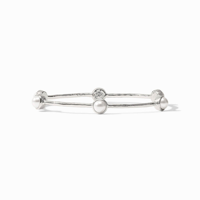 Julie Vos - Bracelet - Silver - Milano Luxe Bangle - Pearl - Medium - Findlay Rowe Designs