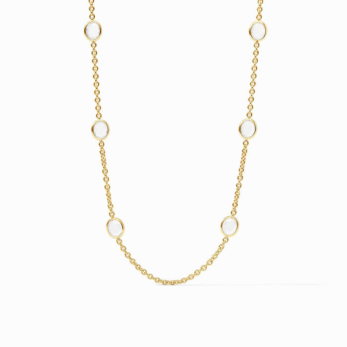 Julie Vos - Necklace - Laguna Stone Station -  Clear Crystal - Findlay Rowe Designs