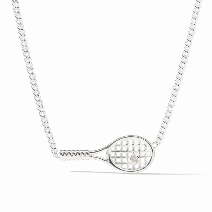 Julie Vos - Necklace - Silver - Tennis Racquet CZ Delicate - Findlay Rowe Designs
