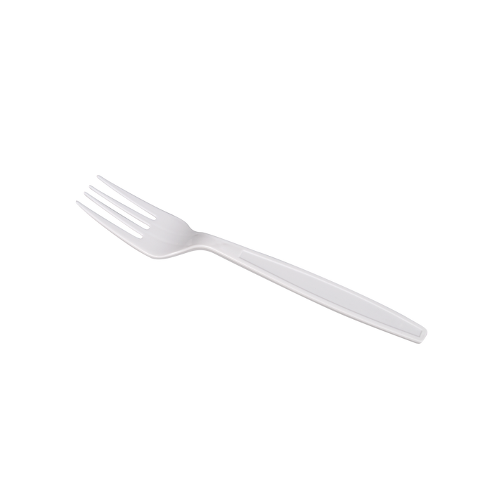 Karat PP Plastic Extra Heavy Weight Forks - White - 1,000 ct