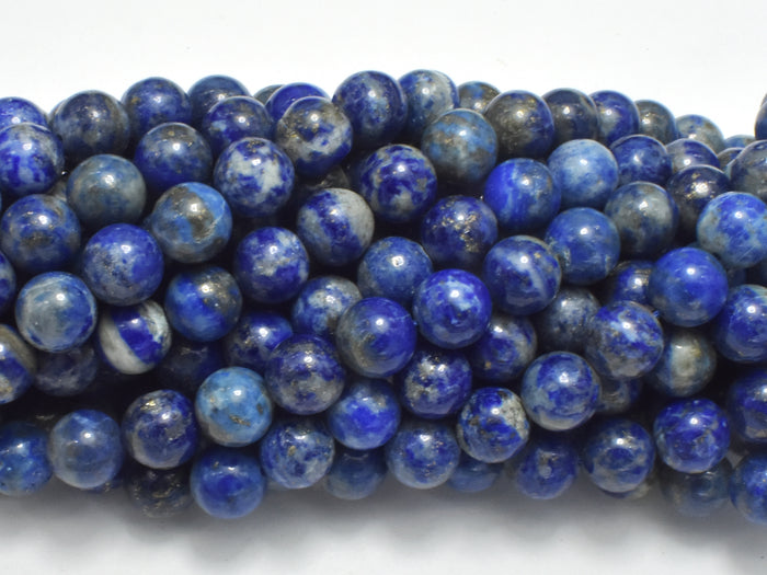 Lapis Lazuli, 8mm Blue Round Beads-BeadBasic