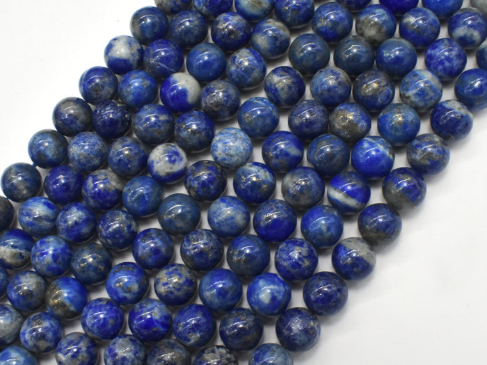 Lapis Lazuli, 8mm Blue Round Beads-BeadBasic