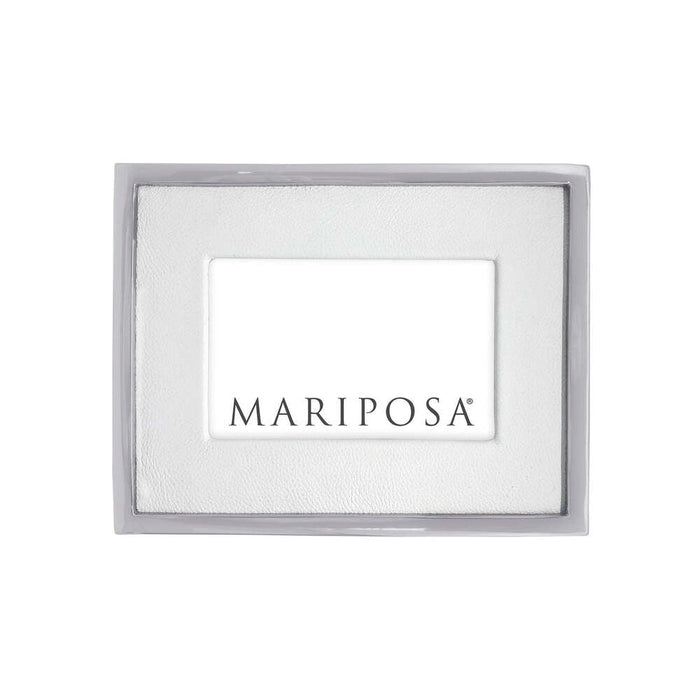Leather With Metal Border 4X6 Frame by Mariposa