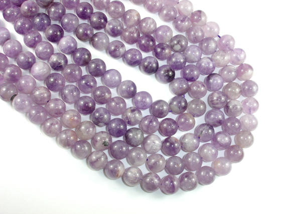 Light Amethyst, 12mm Round Beads-BeadBasic