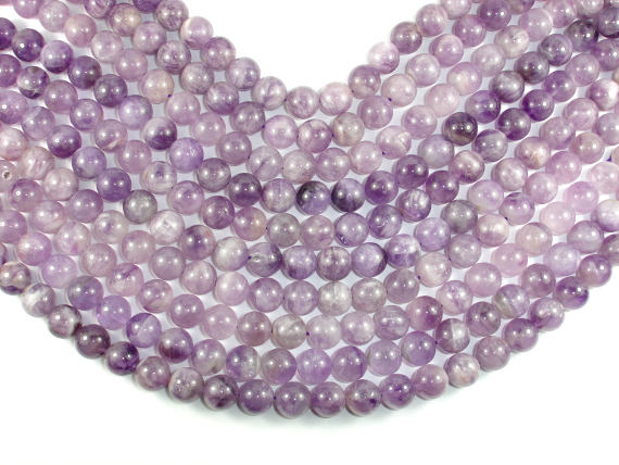 Light Amethyst, 12mm Round Beads-BeadBasic