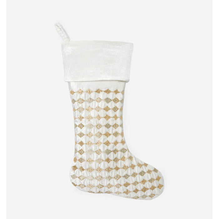Lucido Beaded Harlequin Stocking by SFERRA