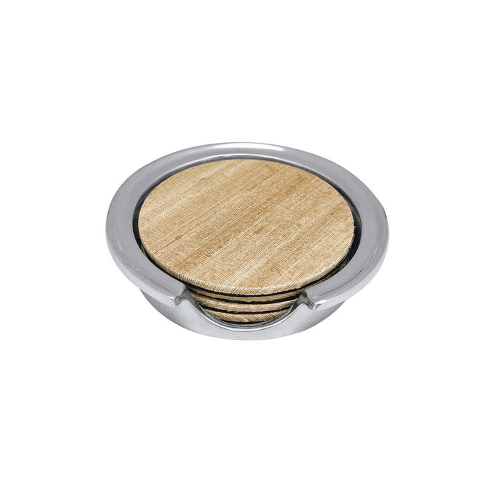 Mallorca Faux Grasscloth Signature Coaster Set by Mariposa