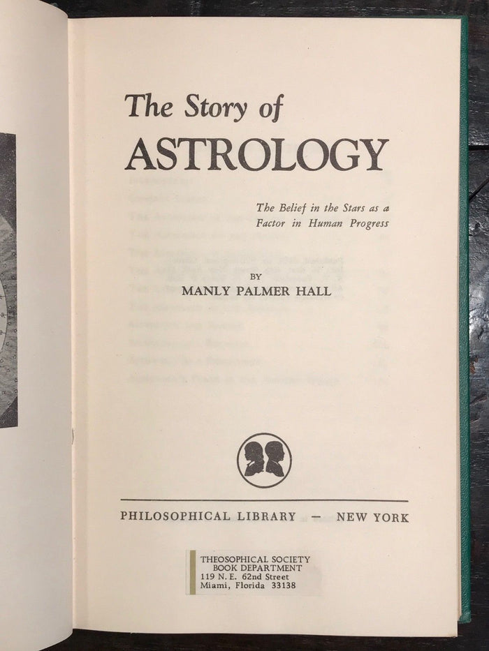 MANLY P. HALL — THE STORY OF ASTROLOGY, 1959 HC/DJ Zodiac Hermetic Occult