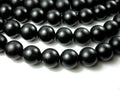 Matte Black Stone, 20mm Round Beads-BeadBasic