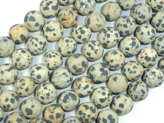 Matte Dalmation Jasper Beads, 10mm Round Beads-BeadBasic