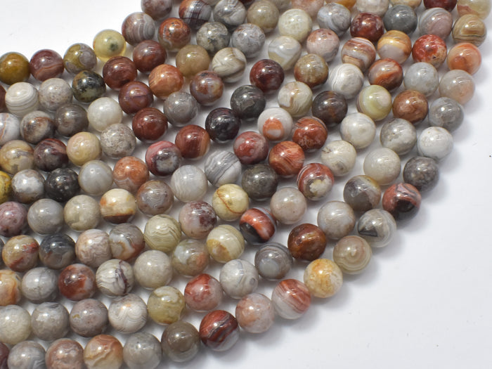 Mexican Crazy Lace Agate Beads, 6mm Round Beads-BeadBasic