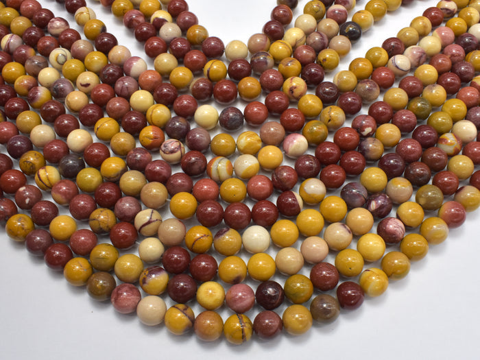 Mookaite Beads, Round, 8mm-BeadBasic