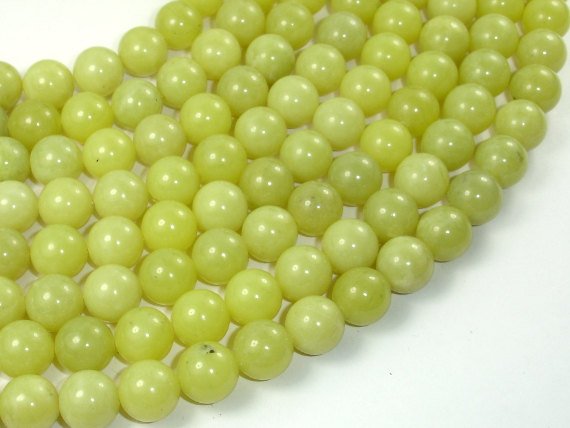 Olive Jade Beads, 10mm Round Beads-BeadBasic