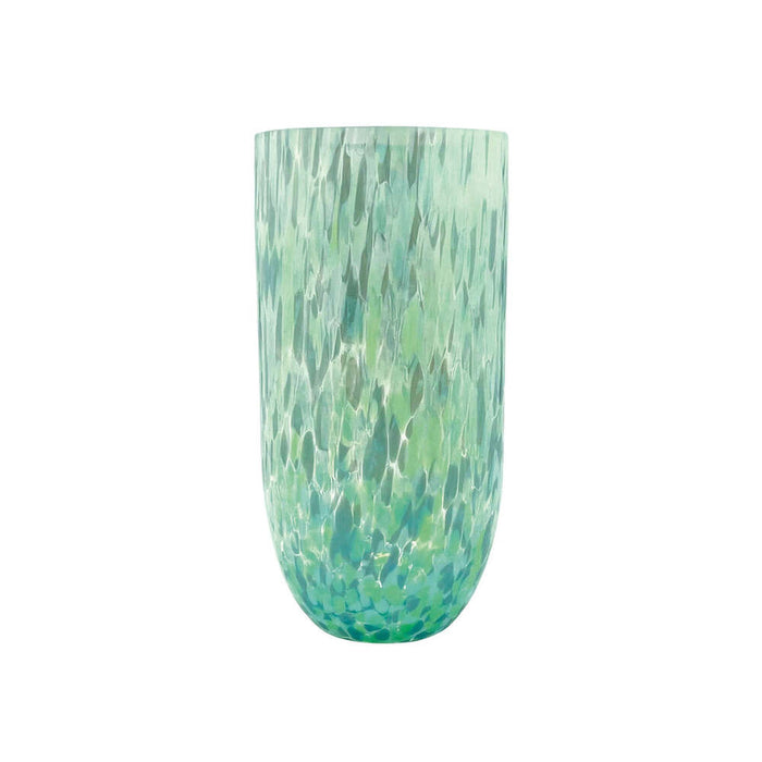 Sip Sip Pacific Blue Confetti Drinking Glass by Mariposa