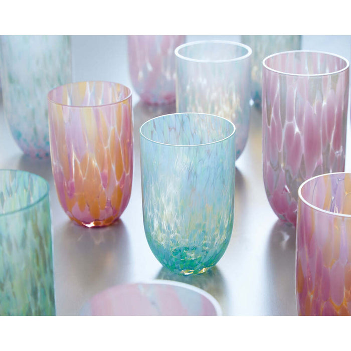 Sip Sip Rosa And Aqua Confetti Drinking Glass by Mariposa Additional Image-3