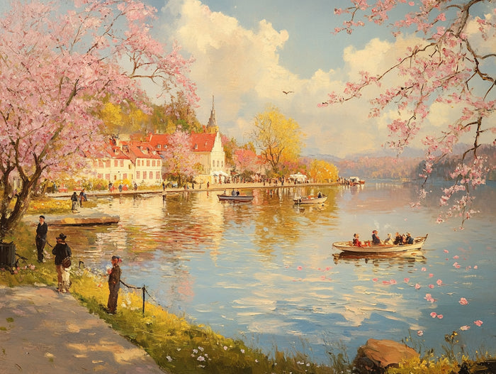 Springtime Reflections on the Lake