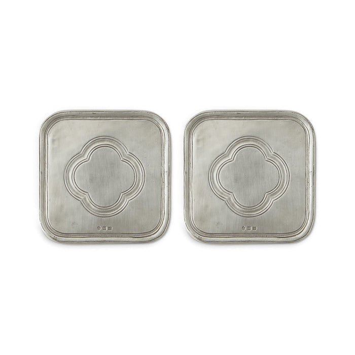 Square Coaster Pair by Match Pewter