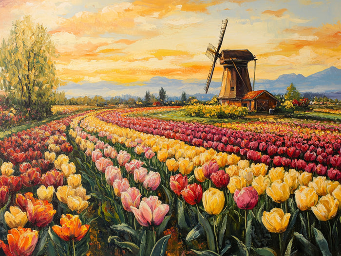 Sun-Kissed Tulip Fields