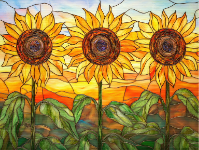 Sunflowers in the Morning Light