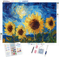 Sunflowers Under a Stormy Sky