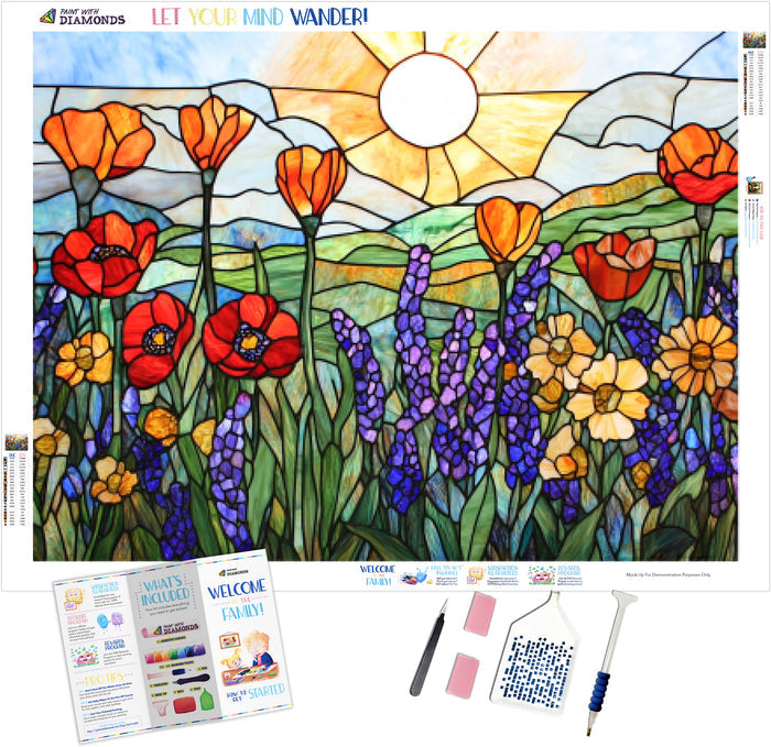 Sunlit Meadow of Wildflowers