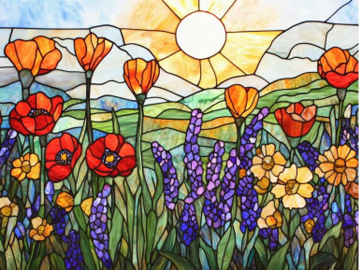 Sunlit Meadow of Wildflowers