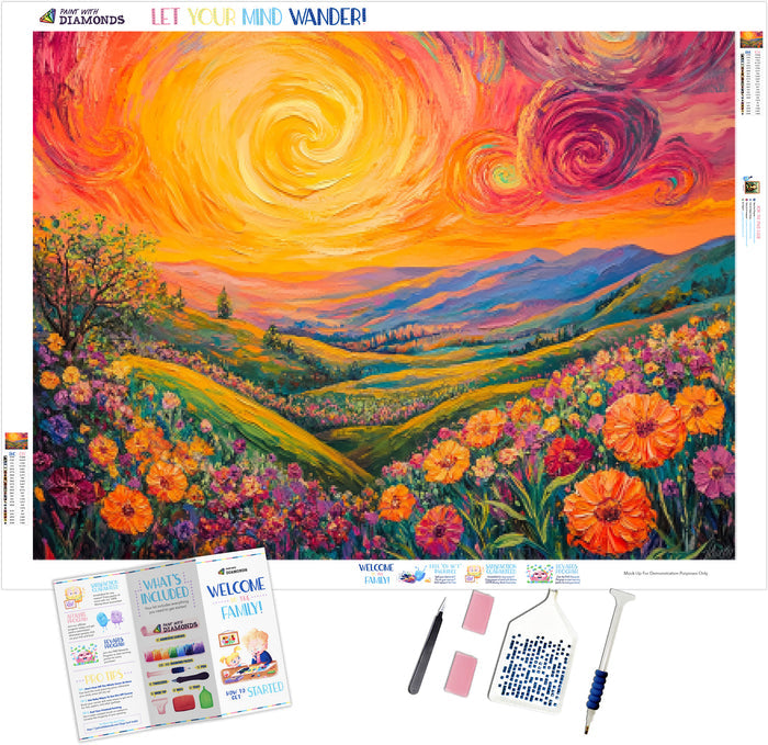 Sunrise Over a Blossoming Valley
