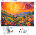Sunrise Over a Blossoming Valley