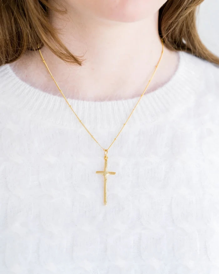 Susan Shaw - Necklace - Dainty Tall Cross - Findlay Rowe Designs