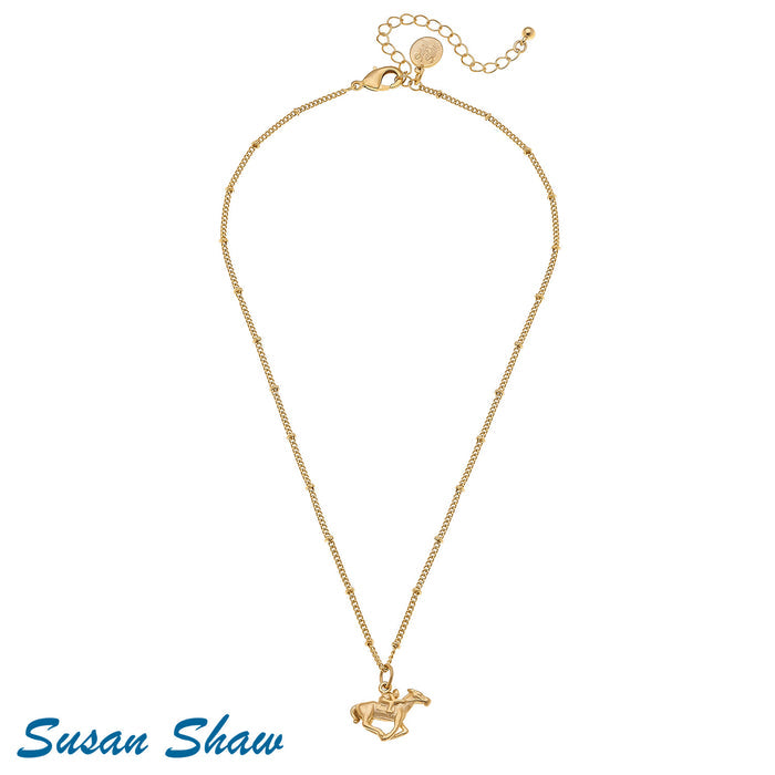 Susan Shaw - Necklace - Racehorse with Jockey - Findlay Rowe Designs