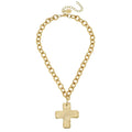 Susan Shaw - Necklace - Solid Cross - Gold - Findlay Rowe Designs