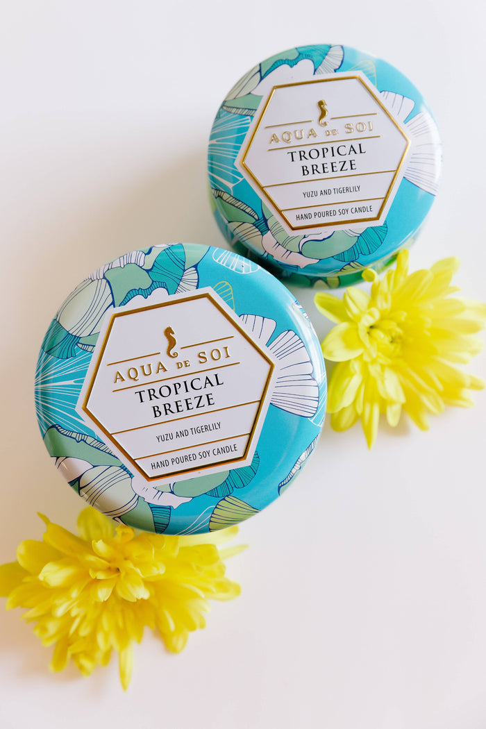 Tropical Breeze 4oz Aqua De SOi Candle Travel Tin
