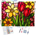 Vibrant Spring Garden in Stained Glass
