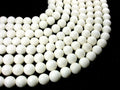 White Sponge Coral Beads, Round, 12mm-BeadBasic
