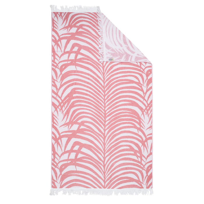 Zebra Palm Beach Towel Flamingo